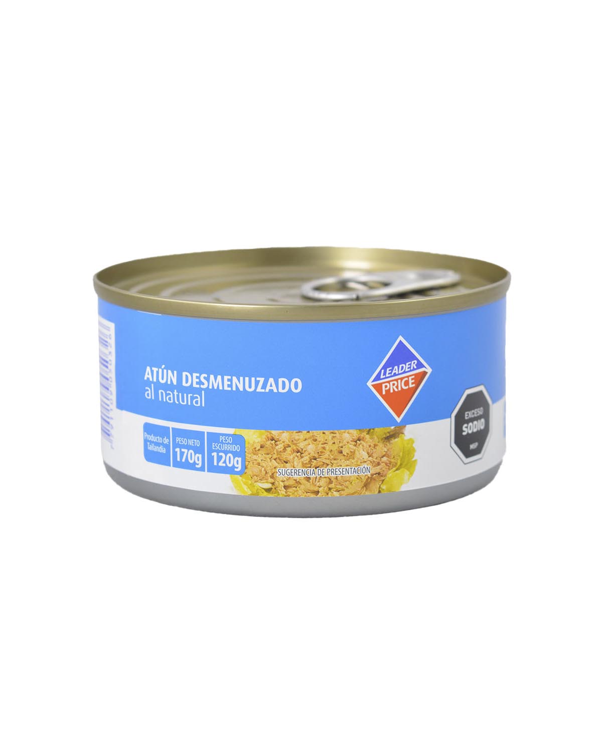 Atún Leader Price Desmenuzado al Natural x 170 Gr